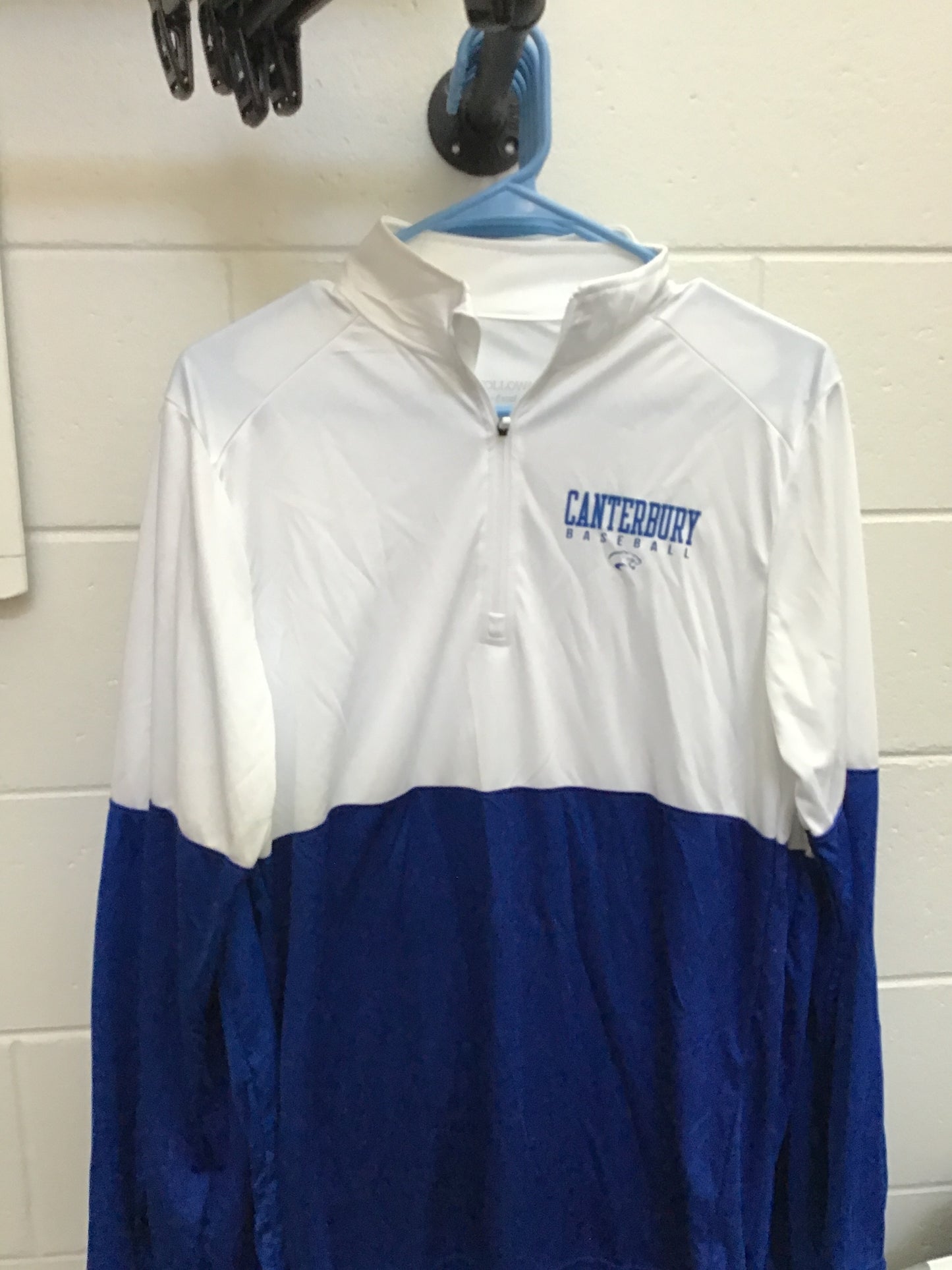 Cbury Baseball 1/4 zip royal/white