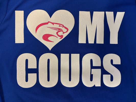 Youth Royal “Pink Out" Cougar Heart Performance Tee