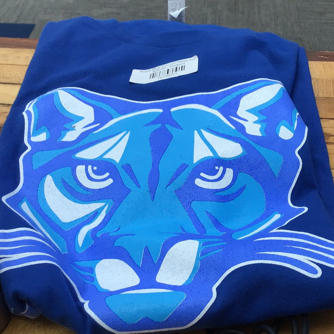 Royal Blue Cougar Head Adult