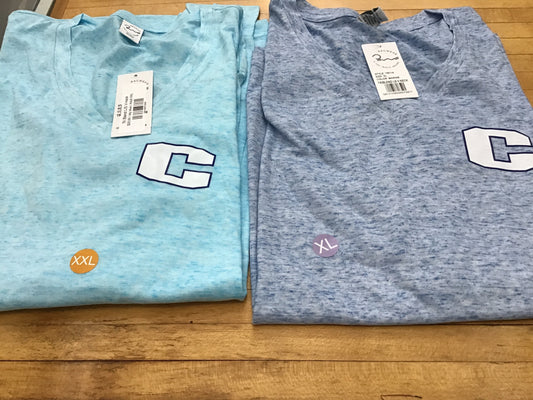Tri blend V-neck short sleeve