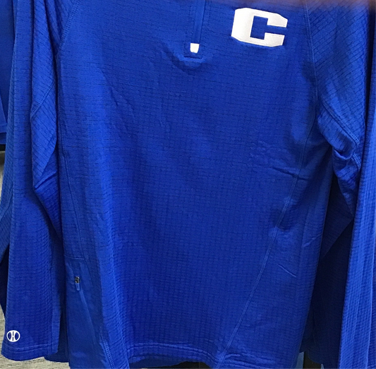 Adult 1/4 zip pullover "C" emboridered