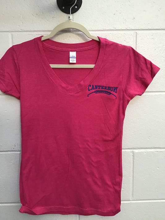 Tultex woman's Slim Fit Jersey V-neck embroidered