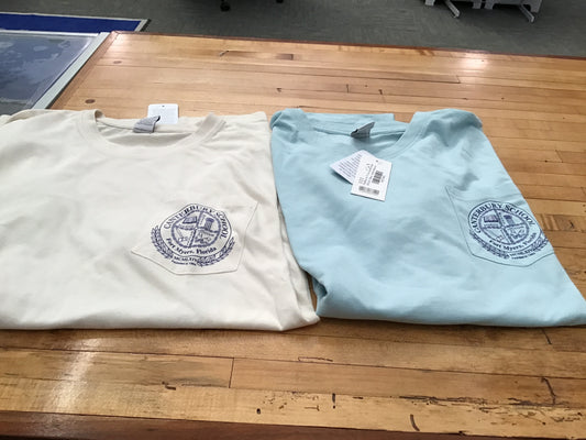 Heather s/s T's w/ pocket crest
