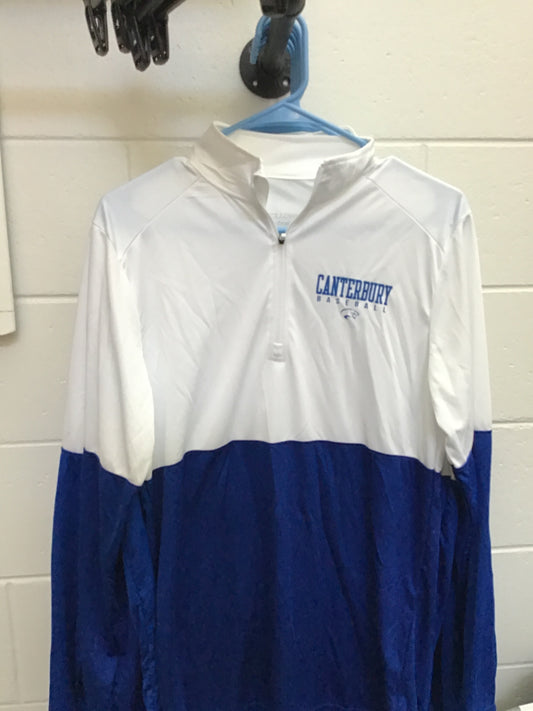 Cbury Baseball 1/4 zip royal/white