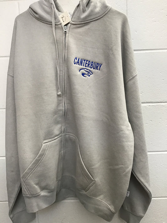 Full zip w/hood cbury on chest