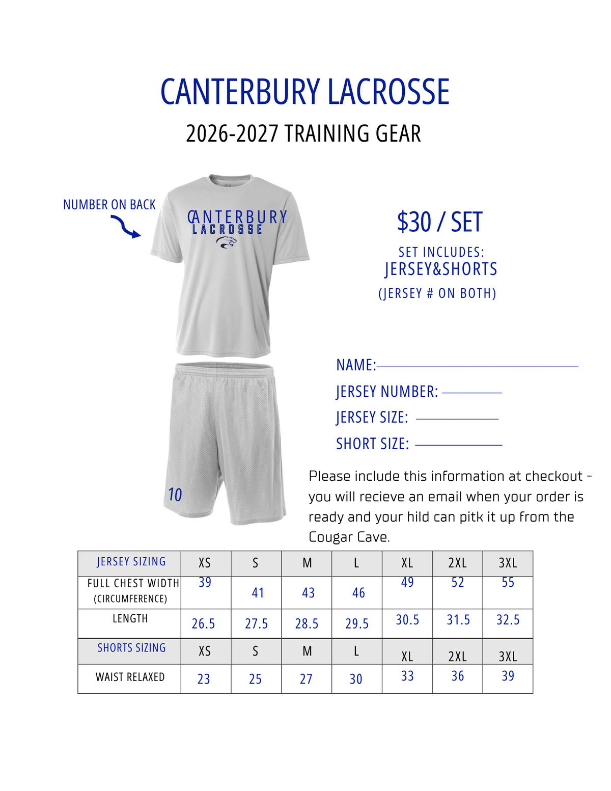 Lacrosse Practice Gear 2026.2027